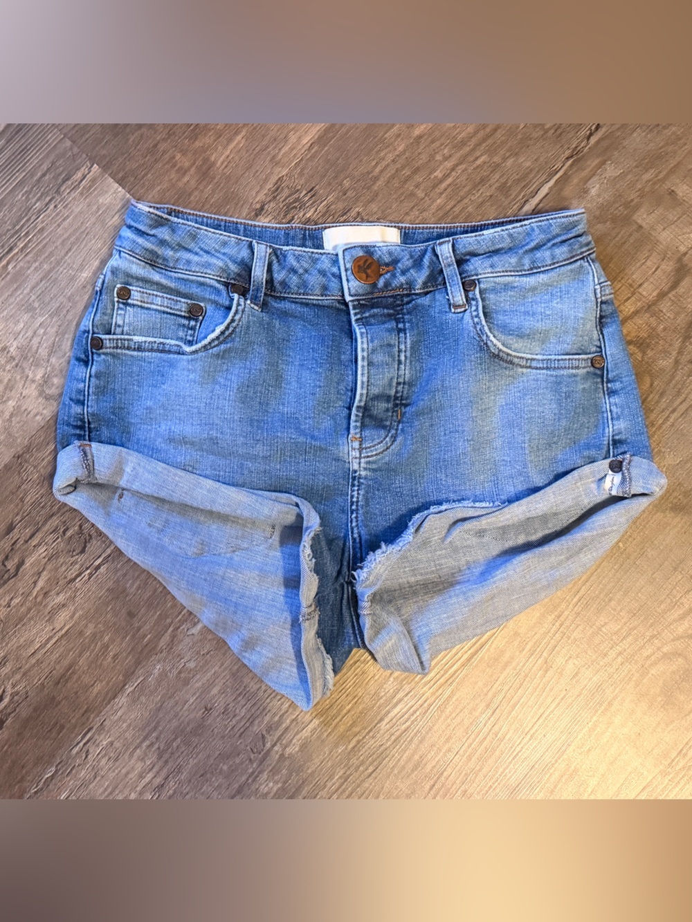 Oneteaspoon Bandits Light Wash Denim Shorts